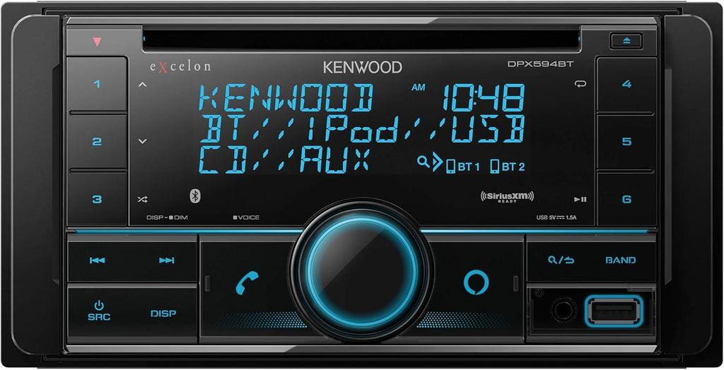 Kenwood DPX594BT Excelon CD Car Receiver with Bluetooth and Amazon Alexa Built-in