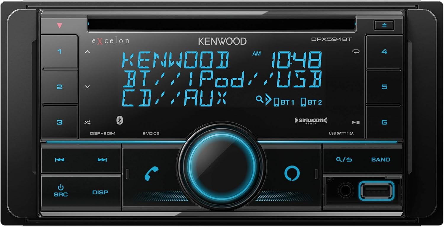 Kenwood DPX594BT Excelon CD Car Receiver with Bluetooth and Amazon Alexa Built-in