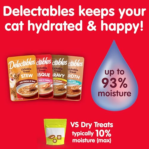 Hartz Delectables Gravy Chicken Flavor Lickable Cat Treat, 12 Pack D3643