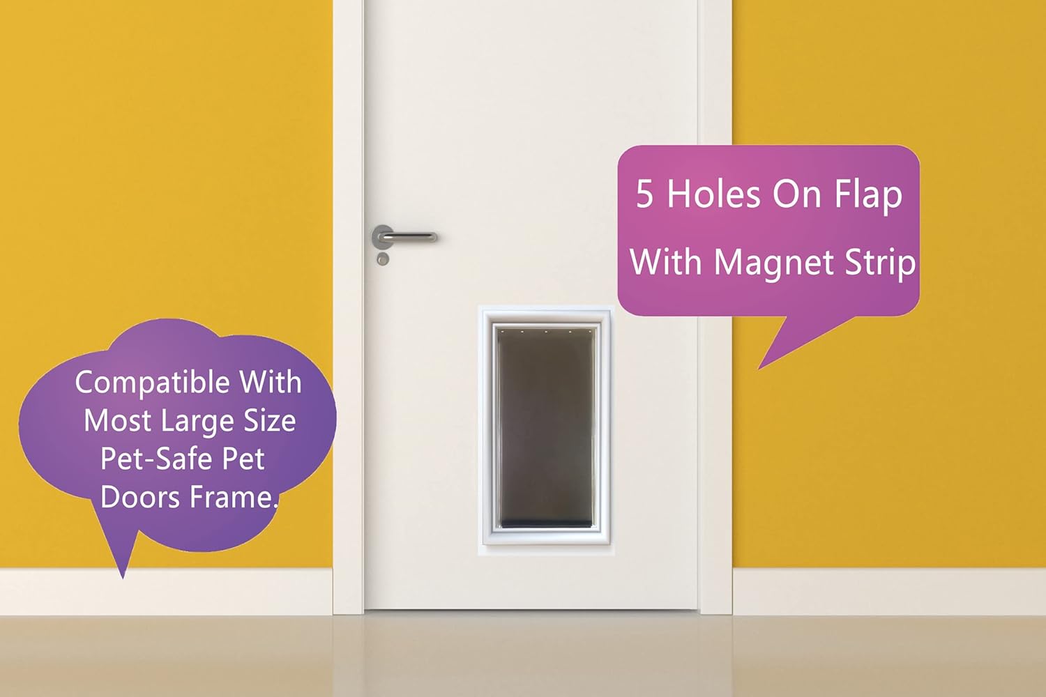 Large Dog Door Replacement Flap for PetSafe Freedom, Weather Resistant, 10 1/8" x 16 7/8" J410