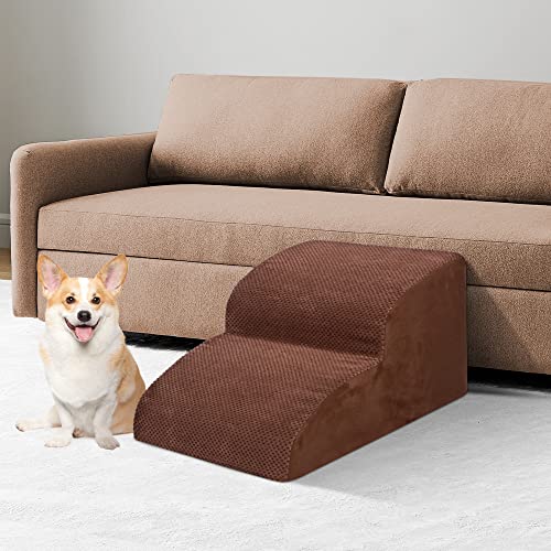 Dog Stairs for Small Dogs, High Density Foam Pet Ramp, Non-Slip Steps for Beds or Couch M77852