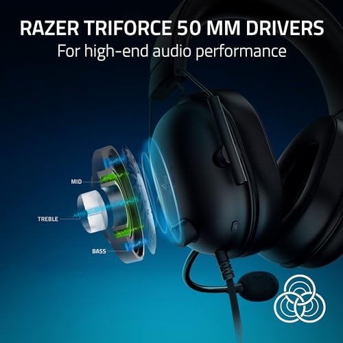 Razer BlackShark V2 X Gaming Headset 7.1 Surround Sound for PC, PS4, PS5, Switch F1650
