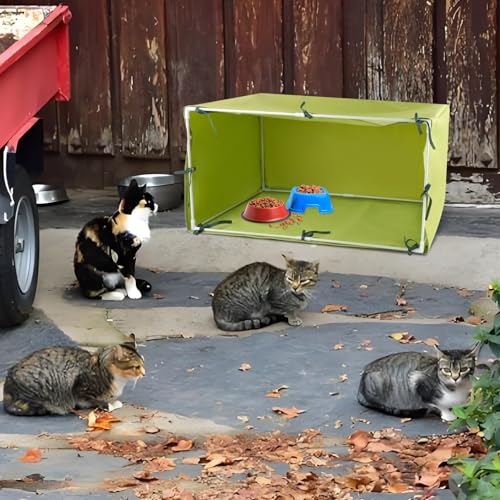Large Size Outdoor Cat House with Feeding Station U423