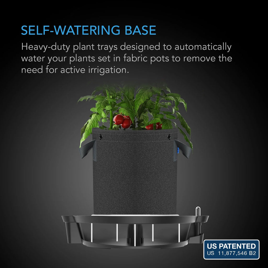 AC Infinity Self-Watering Fabric Pot Base XL 4-Pack with Reservoir Meter G518761