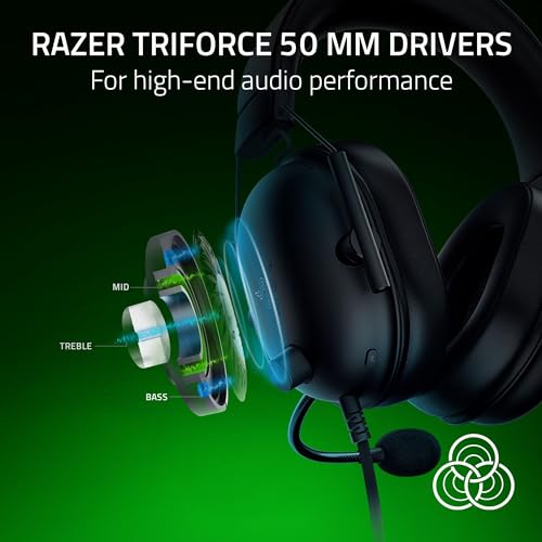 Razer BlackShark V2 X Gaming Headset 7.1 Surround Sound for PC, PS4, PS5, Switch F1650