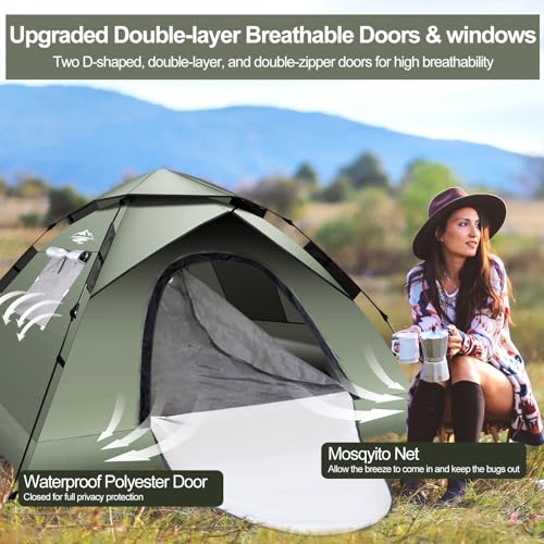 Instant Pop Up Tent for Camping 2-3 Person Waterproof O594456