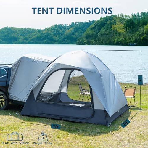 6 Person SUV Tent for Camping, Waterproof, with Rainfly and Storage Bag Y81515