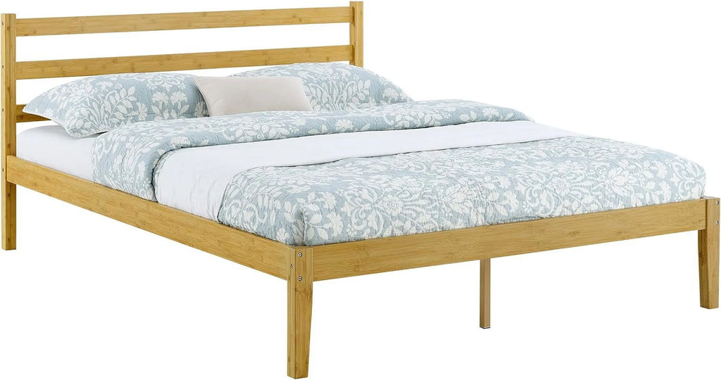 Classic Bamboo Queen Platform Bed Frame with Headboard G418582