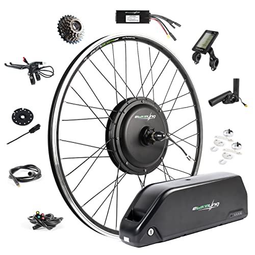 EBIKELING Waterproof Ebike Conversion Kit with Battery Direct Drive 700C Front or Rear Wheel Electric Bike Conversion Kit Ebike Battery & Charger Included 1500W 1200W Electric Bike for Adults
