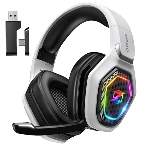 2.4GHz Wireless Gaming Headset for PC PS5 PS4 with Flip Microphone M29946