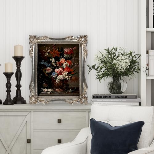Black Vintage Picture Frame with Mat for 5x7 or 8x10 Photos E9622
