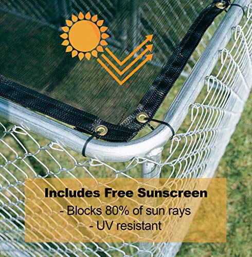 MidWest Homes For Pets Chain Link Portable Kennel with Sunscreen C344321