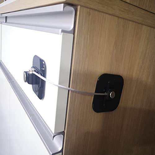 YEYA Refrigerator Lock, Baby Proof Cabinet Locks with Keys, 4 Pack I3658