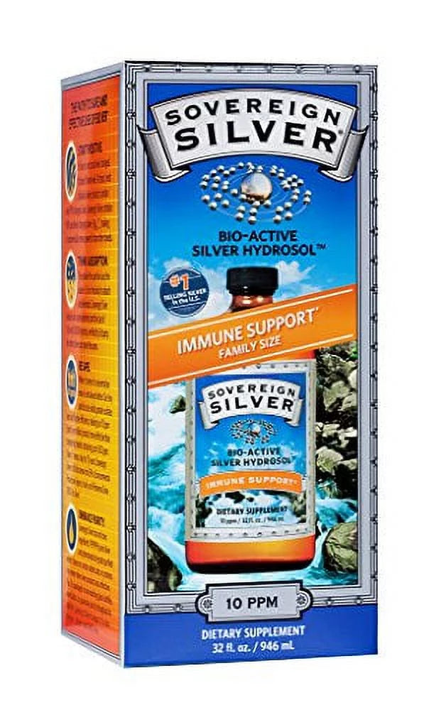 Sovereign Silver Bio-Active Silver Hydrosol 10 ppm, 32oz 946mL Y464