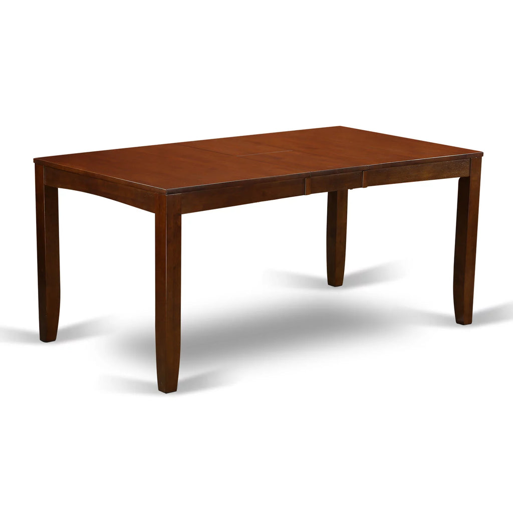 East West Furniture Lynfield 7-Piece Wood Dining Room Set in Espresso F9278