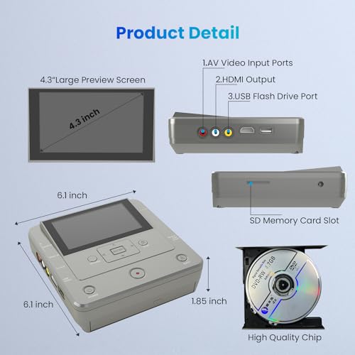 VHS to DVD Recorder with WiFi, USB, SD and HDD Support D177135