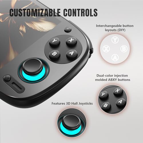 Retroid Pocket 5 Retro Handheld Game Console, 5.5-inch 1080p Touchscreen, Android 13, Black Q1164