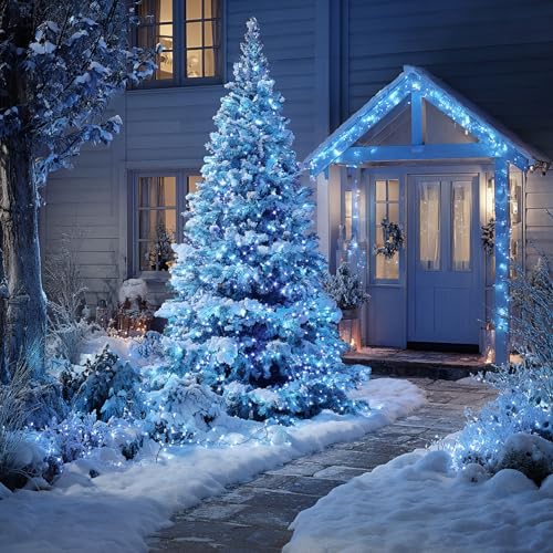 TW SHINE Halloween Lights 328FT Outdoor String Lights with Remote, Purple & Orange F53527