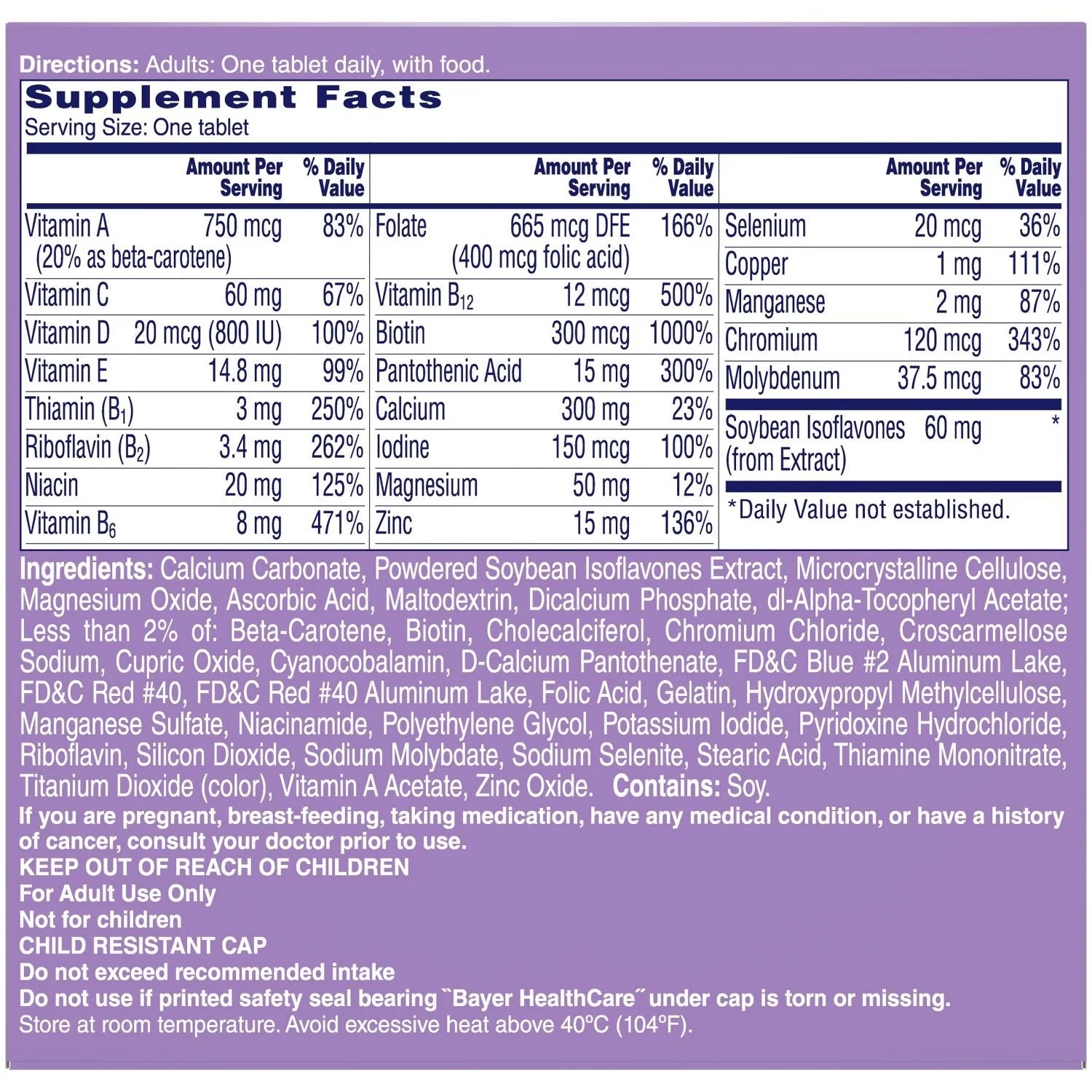 One A Day Women's Complete Multivitamin Menopause Formula, 200 Ct P966364