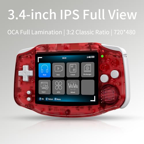 RG34XX Retro Handheld Game Console 3.4" IPS Screen 32G Linux 64-bit System with Protecting Bag (Indigo) H435680