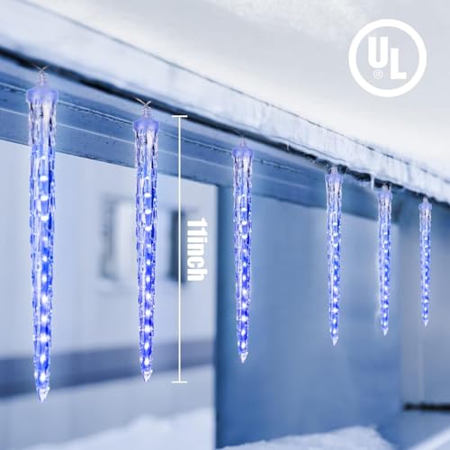 Brightown Christmas Meteor Shower Lights Outdoor 30ft 720 LED Waterproof Blue T277924