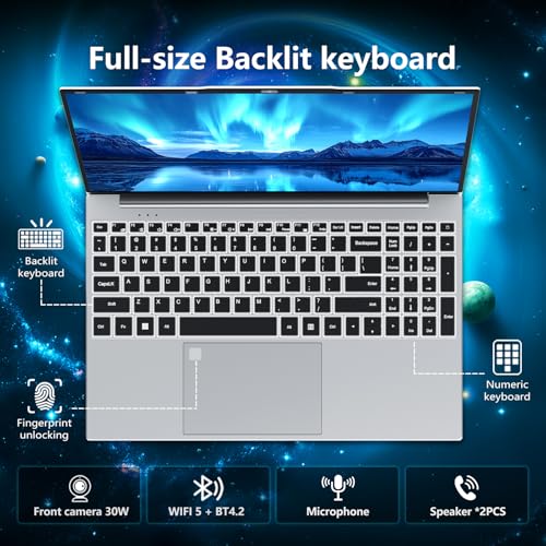 15.6 Inch Gaming Laptop, 16GB RAM 1TB SSD, N95 Processor N54339