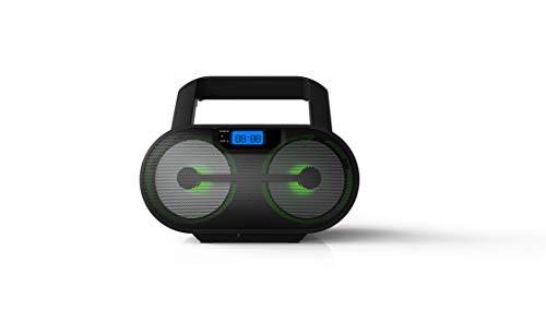 Riptunes Portable CD Player Boombox with Bluetooth, AM/FM Radio, USB & Aux, Pink O88028