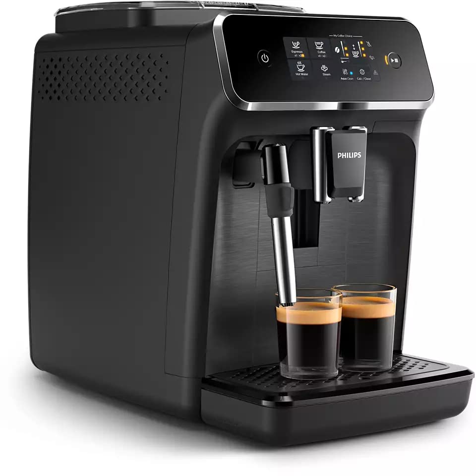 Philips 2200 Series Fully Automatic Espresso Machine with Milk Frother, Black I7236