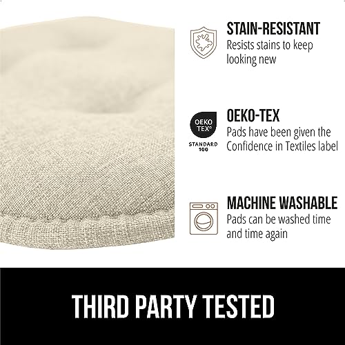 GORILLA GRIP Slip Resistant Chair Cushions, Memory Foam, Set of 2, Beige W525