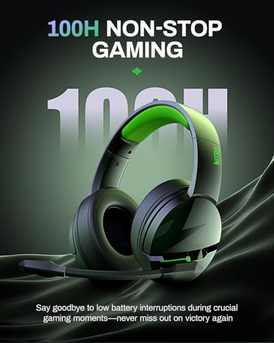 acer Wireless Gaming Headset for PS5, PC, Switch, Bluetooth 5.3, Noise Canceling Mic, Black X39806