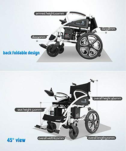 Foldable Lightweight Electric Power Wheelchair for Travel (Blue EW) V34473