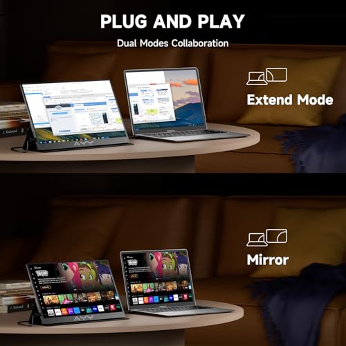 Portable Monitor 15.6 Inch 1080P IPS HDR USB HDMI for Laptop PC Mac G166