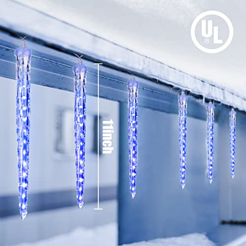 Brightown Christmas Meteor Shower Lights Outdoor 30ft 720 LED Waterproof Blue T277924