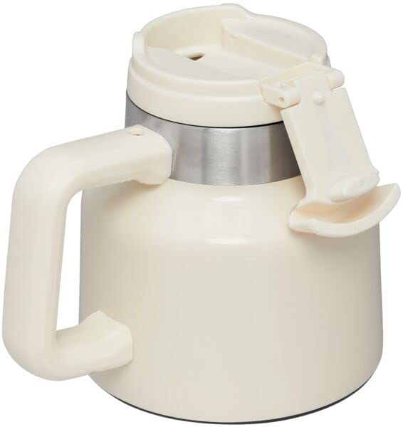 Stanley Admiral's Mug 20 oz Insulated Stainless Steel Coffee Cup with Flip Lid, Cream Gloss E926463