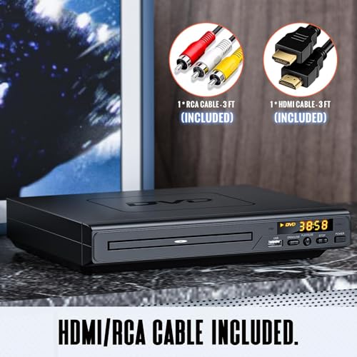DVD Player for TV with HDMI, All Regions, CD Player for Home Stereo O871