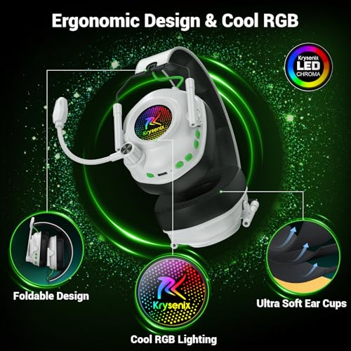 Wireless Gaming Headset with Noise Canceling Mic for PC, PS5, PS4, Switch, Mac B84241