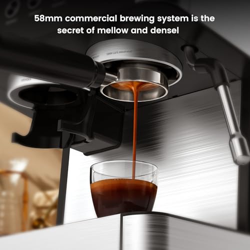 Espresso Machine with Grinder, 20 Bar, Milk Frother H74146