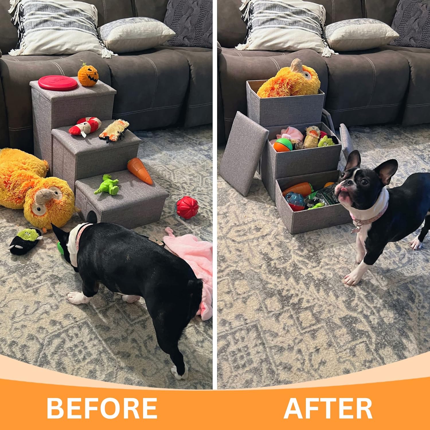 Foldable Dog Stairs for High Beds, Couch, and Small Pets P177