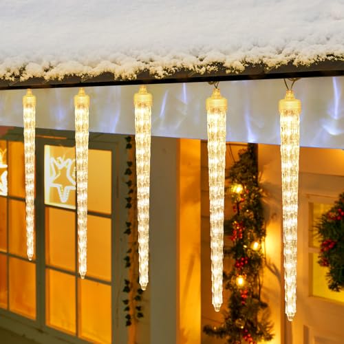 Brightown Christmas Meteor Shower Lights Outdoor 30ft 720 LED Waterproof Blue T277924