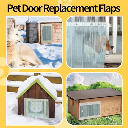 Dog Door Replacement Flaps Plastic Vinyl Strip for DIY Dog or Cat Door V3460