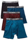 Hanes Mens Comfort Flex Fit Ultra Soft Cotton Modal Blend Boxer Brief 4-Pack