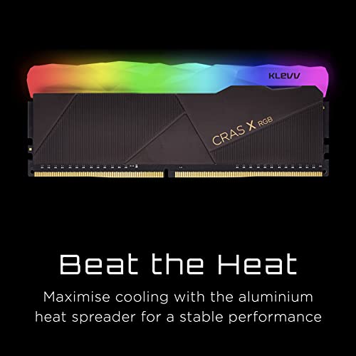 KLEVV CRAS X RGB DDR4 32GB (2x16GB) 3600MHz CL18 Gaming Desktop RAM T7295