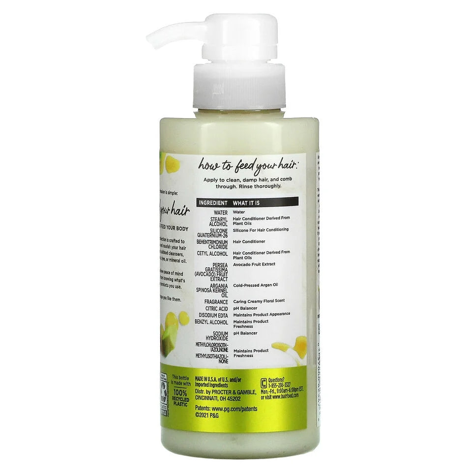Hair Food Smooth Moisturizing Conditioner, Avocado Argan Oil, Sulfate Free O307458