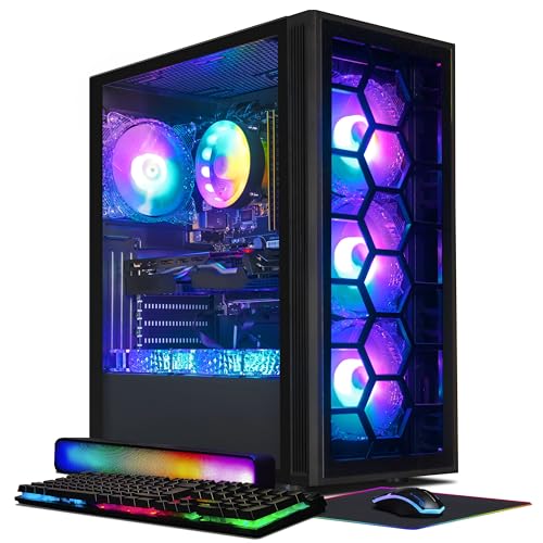 STGAubron Gaming PC Desktop, Intel Core i7, Radeon RX 580 8G, 16G RAM, 512G SSD G93438
