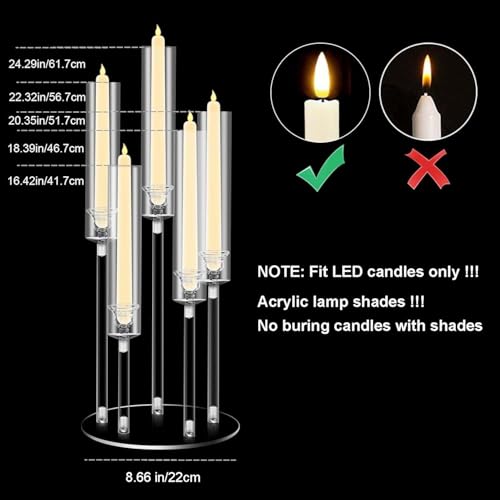 Black Candelabra Centerpieces for Wedding Table Decor 35in E5601