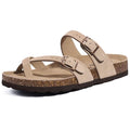 Litfun Women's Suede Cork Footbed Sandals with Adjustable Buckle R84792