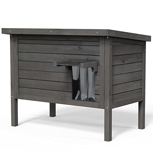 GDLF Outdoor Feral Cat House Heated Cat Shelter with All-Round Insulation Q5137