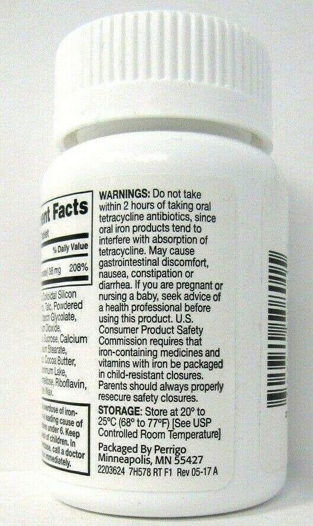 Perrigo Ferrous Gluconate Tablets 324 mg, 100 Count (Pack of 3) I747