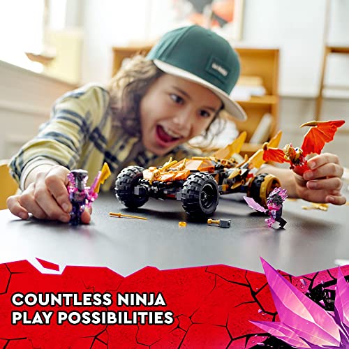 LEGO NINJAGO Cole’s Dragon Cruiser Car Toy with Golden Kai Minifigure E73004