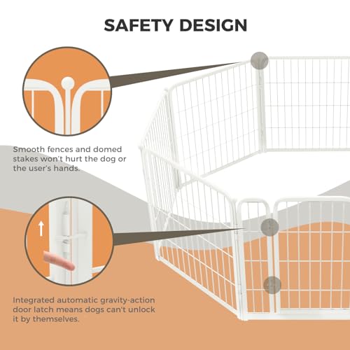 FXW Homeplus Dog Playpen 40" Height for Large Dogs, White M84616